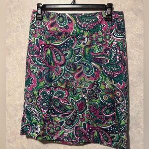 Talbots Petites Paisley Skirt 4P